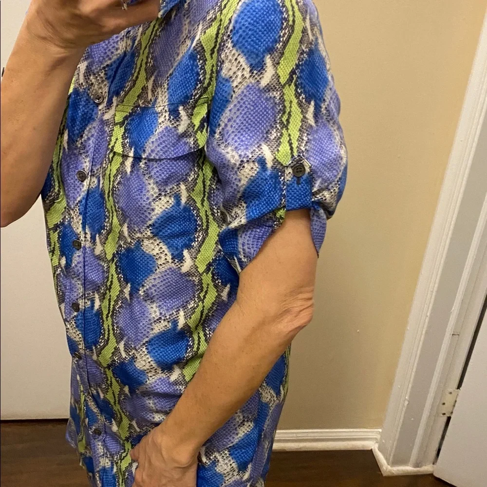 Equipment Snake Patterned Silk ShirtDress - Picture 6 of 6